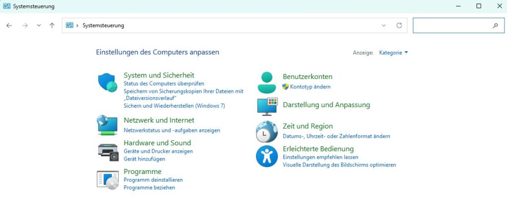 Computer-Einstellungen anpassen und verwalten